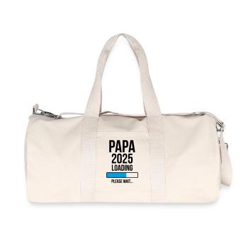 Papa 2025 Loading Please wait... - Recycled Canvas Sports Bag by Stanley/Stella - natural - Front