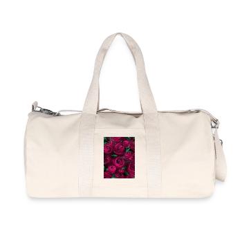 Romance Red Rose Bouquet Love Modern - Recycled Canvas Sports Bag by Stanley/Stella - natural - Front
