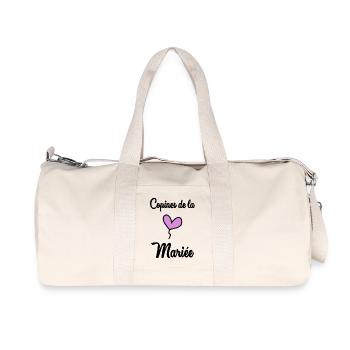 Bachelorette party. WEDDING. TEAM. TEAM BRIDE. BRIDE-TO-BE - Recycled Canvas Sports Bag by Stanley/Stella - natural - Front