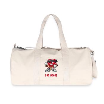 Böses Herz Gangster Design - Recycelte Canvas-Sporttasche von Stanley/Stella - Naturweiß - Vorne