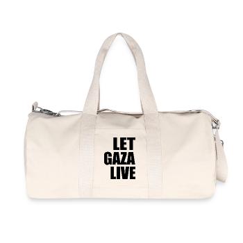 Let gaza live - Sac de sport en toile recyclée Stanley/Stella - blanc naturel - Devant
