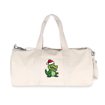 Noël crocodile - Sac de sport en toile recyclée Stanley/Stella - blanc naturel - Devant