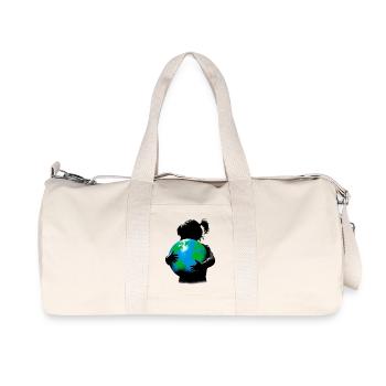 Planet Erde - Recycelte Canvas-Sporttasche von Stanley/Stella - Naturweiß - Vorne
