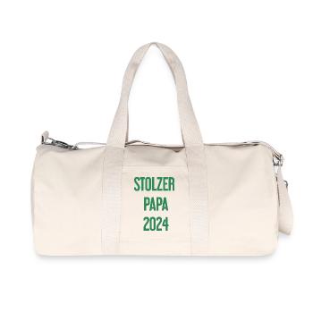 Proud Dad 2024 – for new fathers - Recycled Canvas Sports Bag by Stanley/Stella - natural - Front