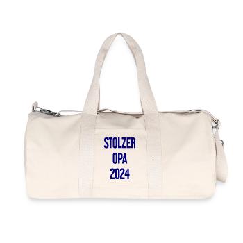 Stolzer Opa 2024 – Perfekt für frischgebackene Opa - Recycelte Canvas-Sporttasche von Stanley/Stella - Naturweiß - Vorne