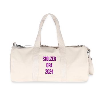 Stolzer Opa 2024 – Perfekt für frischgebackene Opa - Recycelte Canvas-Sporttasche von Stanley/Stella - Naturweiß - Vorne