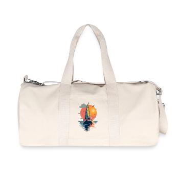 Voilier avant le coucher du soleil - Sac de sport en toile recyclée Stanley/Stella - blanc naturel - Devant