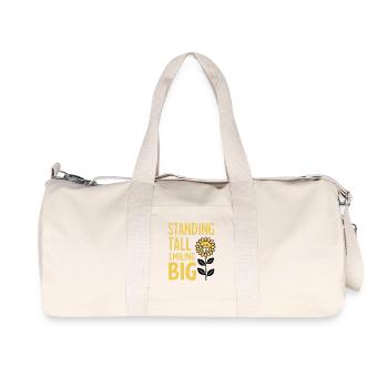 Standing Tall, Smiling Big - Recycelte Canvas-Sporttasche von Stanley/Stella - Naturweiß - Vorne