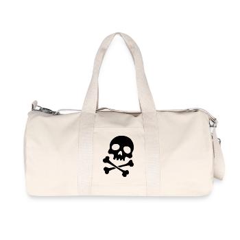 Classic Skull and Crossbones - Recycled Canvas Sports Bag by Stanley/Stella - natural - Front