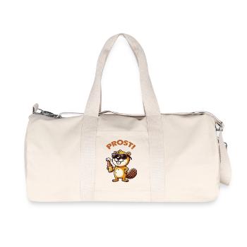 Beaver beer cheers - Recycled Canvas Sports Bag by Stanley/Stella - natural - Front