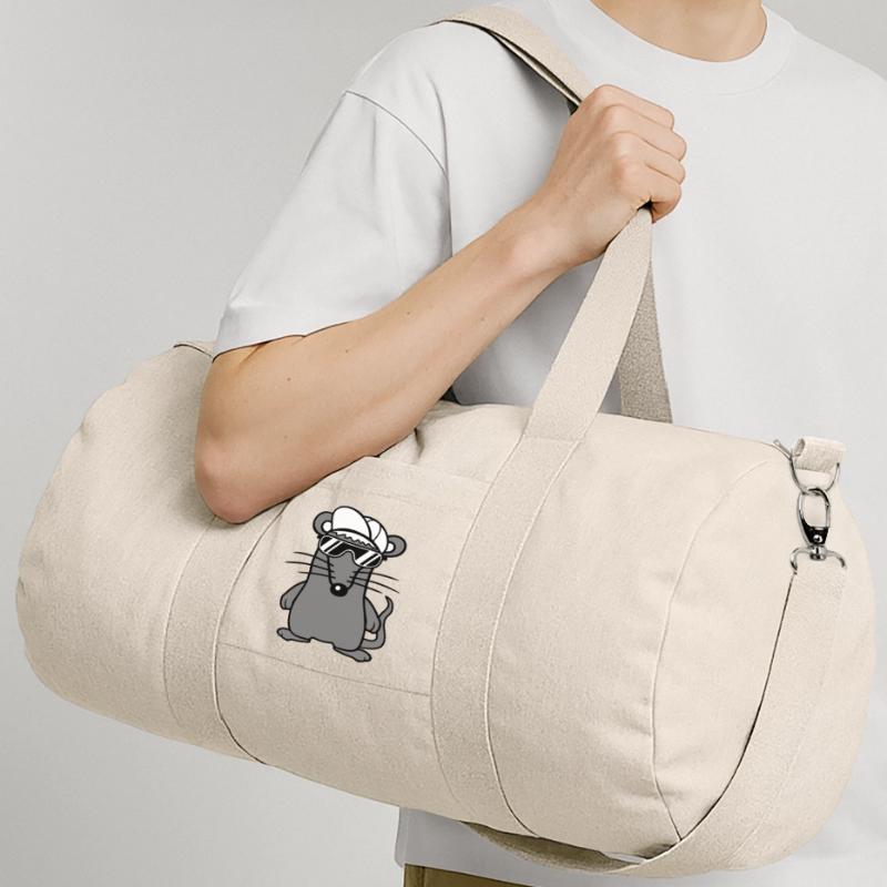 Mouse Sunglasses Cool Cappy Cap Hat Teens Recycled Canvas Sports Bag by Stanley/Stella