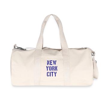 New York City - NYC - NY - Manhattan - Brooklyn - Recycled Canvas Sports Bag by Stanley/Stella - natural - Front