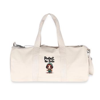 Protect the Dolls - Süße Botschaft - Recycelte Canvas-Sporttasche von Stanley/Stella - Naturweiß - Vorne