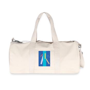 Art géométrique abstrait sur vêtements - Sac de sport en toile recyclée Stanley/Stella - blanc naturel - Devant