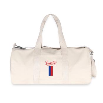 Lugano Ticino Flag Design for Fans - Recycled Canvas Sports Bag by Stanley/Stella - natural - Front