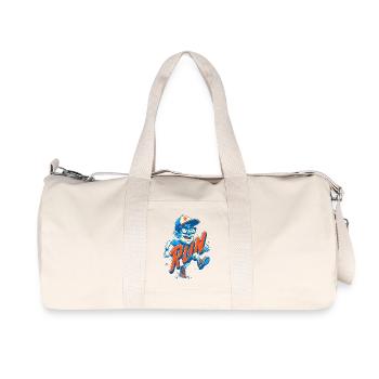 Funny runner with RUN lettering - Recycled Canvas Sports Bag by Stanley/Stella - natural - Front