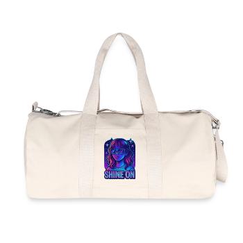 Galaktisches Mädchen Glanz Auf Design - Recycelte Canvas-Sporttasche von Stanley/Stella - Naturweiß - Vorne