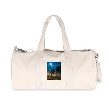 Chupacabra, reptilian goat-sucker cryptid of Latin - Recycled Canvas Sports Bag by Stanley/Stella - natural - Front