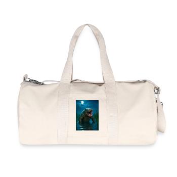 Bunyip, monströses Sumpftier aus der australischen Mythologie - Recycelte Canvas-Sporttasche von Stanley/Stella - Naturweiß - Vorne