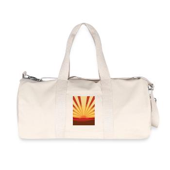 Lever de soleil dans un style rétro - Sac de sport en toile recyclée Stanley/Stella - blanc naturel - Devant