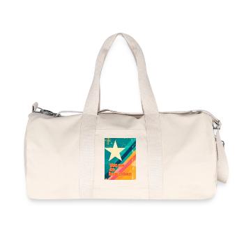 T-shirt de motivation avec étoile et arc-en-ciel - Sac de sport en toile recyclée Stanley/Stella - blanc naturel - Devant