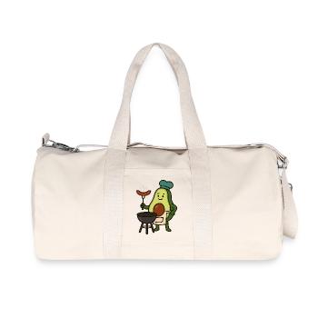 Avo cooking figure with grill and sausages - Recycled Canvas Sports Bag by Stanley/Stella - natural - Front