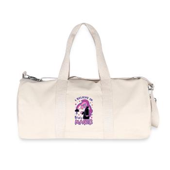 Grinmpy Pink Pony croit en la magie noire - Sac de sport en toile recyclée Stanley/Stella - blanc naturel - Devant