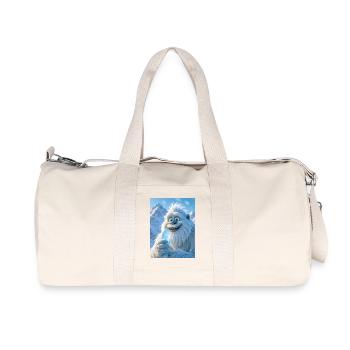 Yéti joueur mangeant de la crème de glaçon géant - Sac de sport en toile recyclée Stanley/Stella - blanc naturel - Devant
