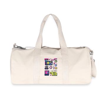 Neon Space Adventure 1990s Y2K - Recycled Canvas Sports Bag by Stanley/Stella - natural - Front
