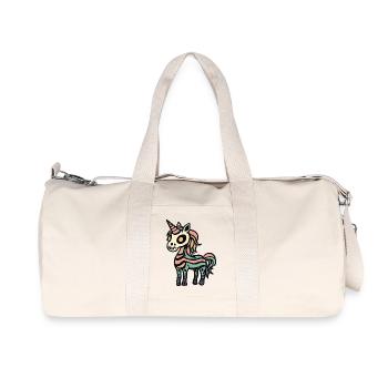 Einhorn Halloween Zombie Lustig - Recycelte Canvas-Sporttasche von Stanley/Stella - Naturweiß - Vorne