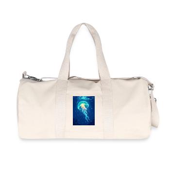 Méduse bioluminescente Une lumière flottante - Sac de sport en toile recyclée Stanley/Stella - blanc naturel - Devant