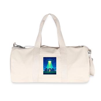 Stonehenge – Mystisches Licht der Götter UFO Alien - Recycelte Canvas-Sporttasche von Stanley/Stella - Naturweiß - Vorne