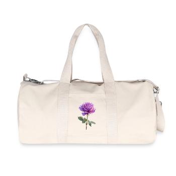 Violet Purple Rose - Recycled Canvas Sports Bag by Stanley/Stella - natural - Front