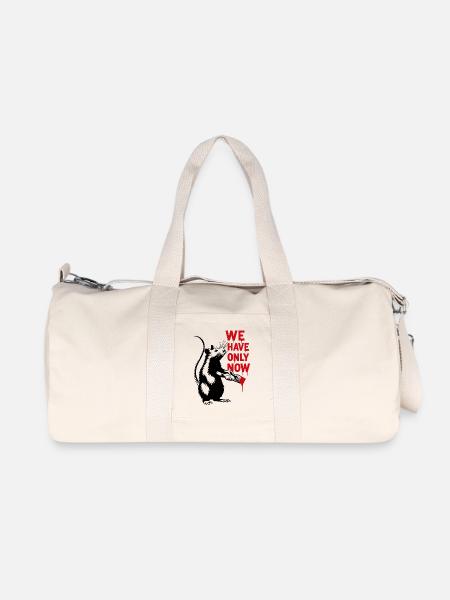 Wir haben nur Jetzt Ratte Kunst - Recycelte Canvas-Sporttasche von Stanley/Stella - Naturweiß