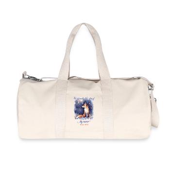 Fox Bible Verse Christian - Recycled Canvas Sports Bag by Stanley/Stella - natural - Front