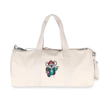 Koala Skate Hoodie Oz Style - Recycelte Canvas-Sporttasche von Stanley/Stella - Naturweiß - Vorne
