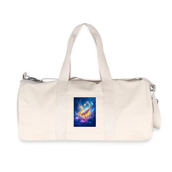 Leuchtender Glasskorpion im hellen Nebel - Recycelte Canvas-Sporttasche von Stanley/Stella - Naturweiß - Vorne