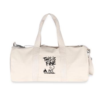 Sarcastic Doodle - Recycled Canvas Sports Bag by Stanley/Stella - natural - Front