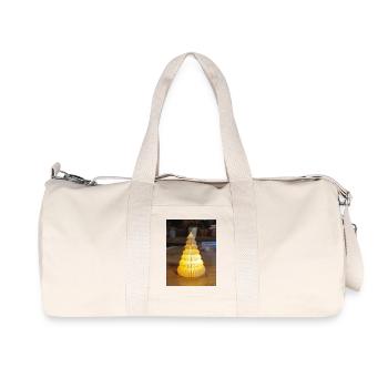 Yellow Paper Lamp in Step Shape - Recycled Canvas Sports Bag by Stanley/Stella - natural - Front