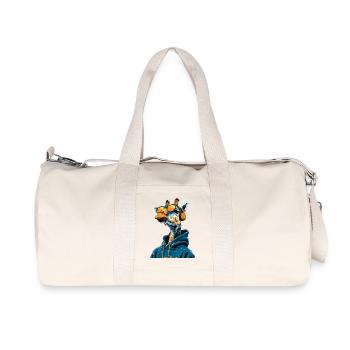 Giraffe Hoodie Sunglasses - Recycled Canvas Sports Bag by Stanley/Stella - natural - Front