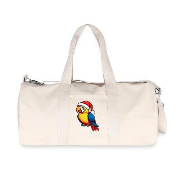 Perroquets Noël / Oiseau du Père Noël - Sac de sport en toile recyclée Stanley/Stella - blanc naturel - Devant