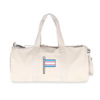 Trans Pride Flag - Recycled Canvas Sports Bag by Stanley/Stella - natural - Front