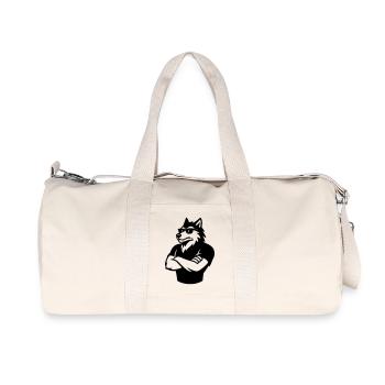 Un vieur de loup badass Vie nocturne cool Bro - Sac de sport en toile recyclée Stanley/Stella - blanc naturel - Devant