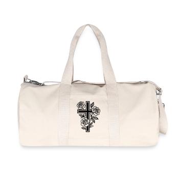 Cross Symbol Flowers - Recycled Canvas Sports Bag by Stanley/Stella - natural - Front
