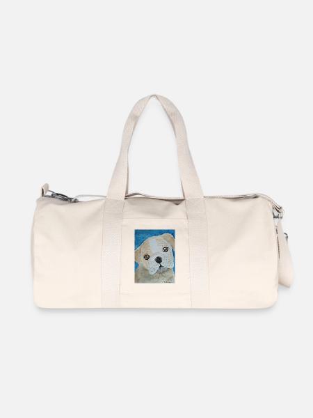 Bouledogue, Aquarelle, Chiot - Sac de sport en toile recyclée Stanley/Stella - blanc naturel