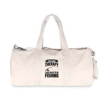 Je n’ai pas besoin de thérapie, j’ai juste besoin d’aller pêcher - Sac de sport en toile recyclée Stanley/Stella - blanc naturel - Devant