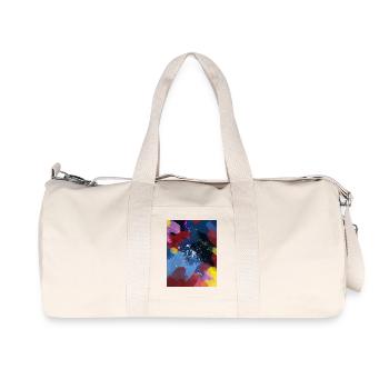 Farbexplosion Tintenstreifen - Recycelte Canvas-Sporttasche von Stanley/Stella - Naturweiß - Vorne