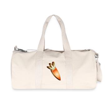 Biscuits à la carotte dans un design de Pâques - Sac de sport en toile recyclée Stanley/Stella - blanc naturel - Devant