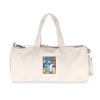 Coffee bear in the shop - Recycled Canvas Sports Bag by Stanley/Stella - natural - Front