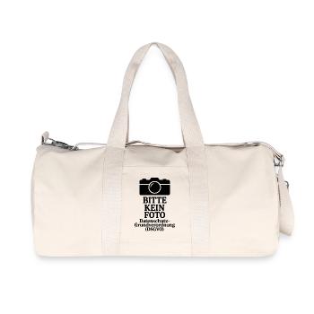 Datenschutzhinweis DSGVO bitte nicht fotografieren - Recycelte Canvas-Sporttasche von Stanley/Stella - Naturweiß - Vorne